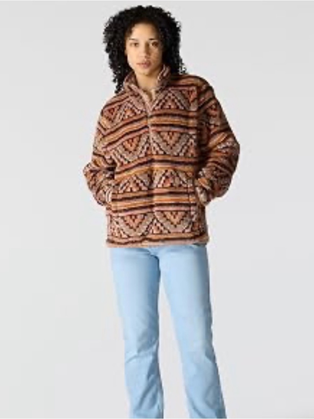 Carhartt loose fit fleece pullover Aztec print - Picture 2 of 11